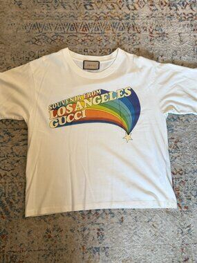 Gucci Los Angeles Rainbow Graphic Tee L